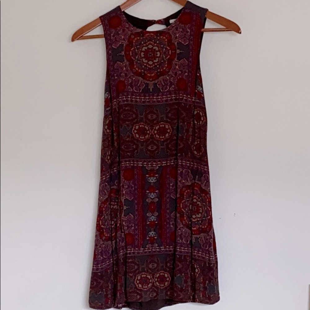 Mandala mini dress with open back